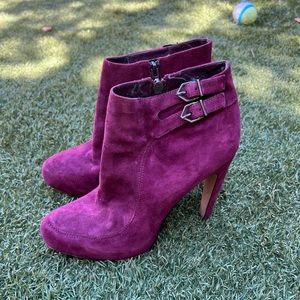 Burgundy Suede Sam Edelman Bootie Stiletto